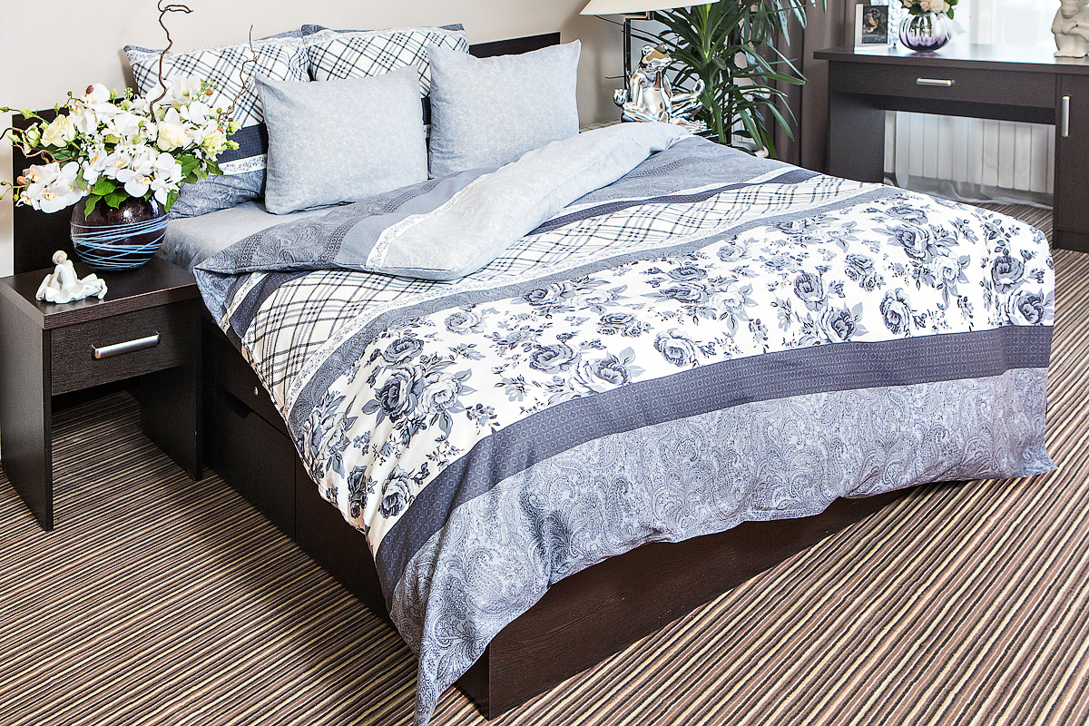 качественный кпб поплин 2 сп ночь нежна