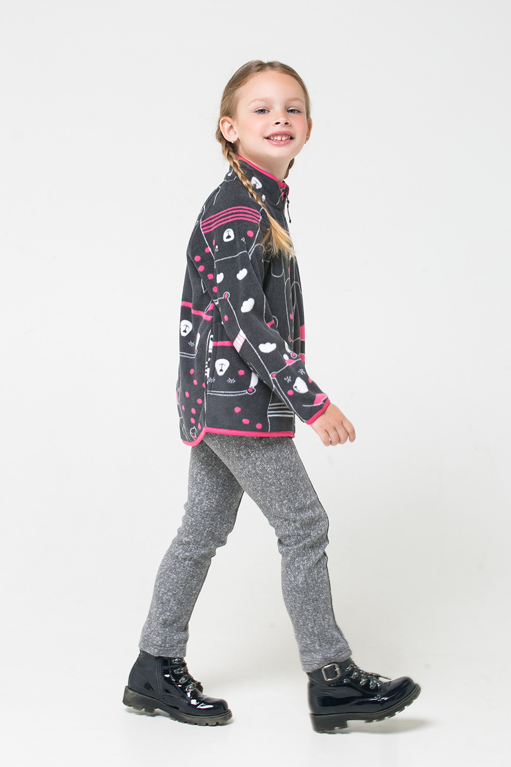 модная детская одежда 34011/н/34 фл гр куртка детская