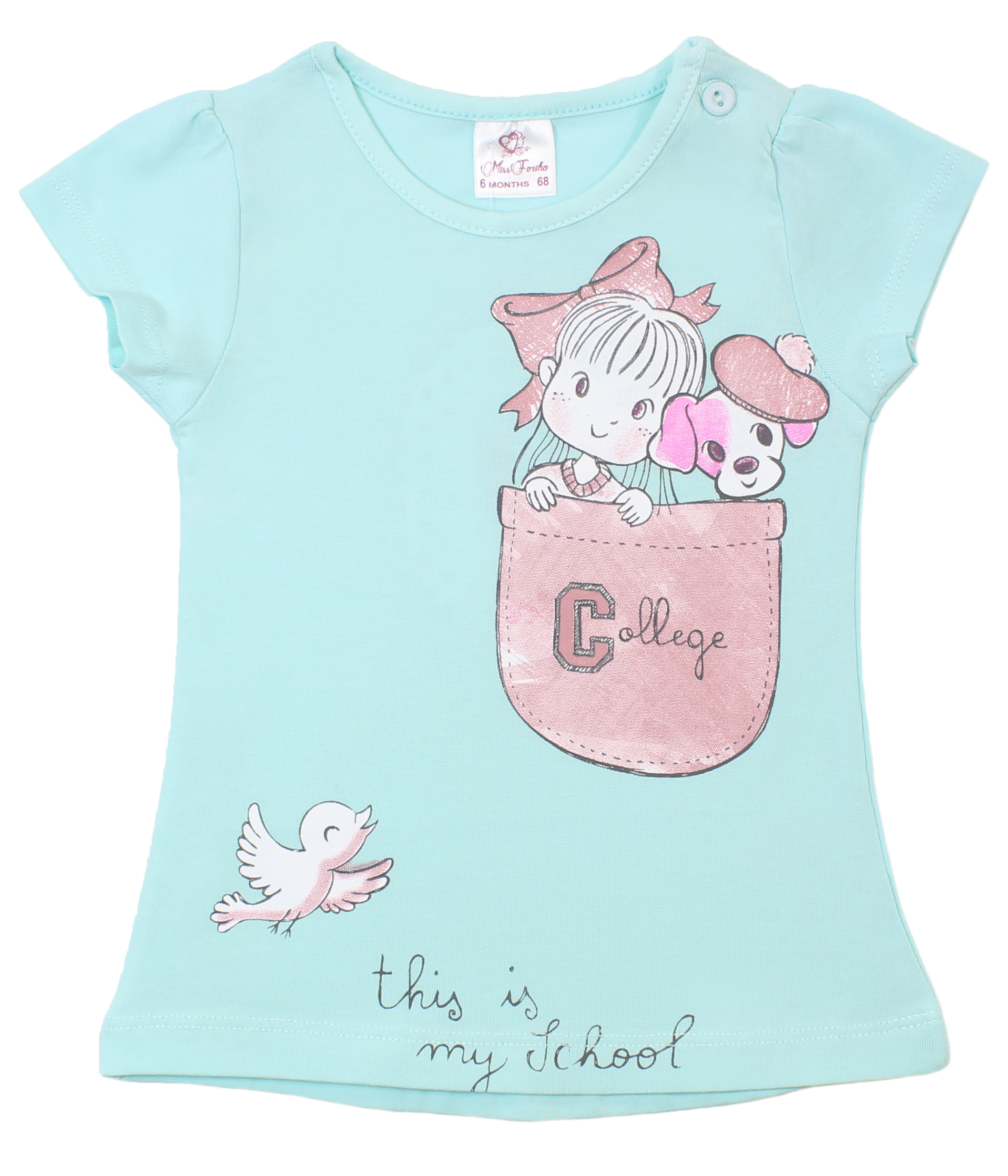 модная детская одежда 659 футболка для девочки