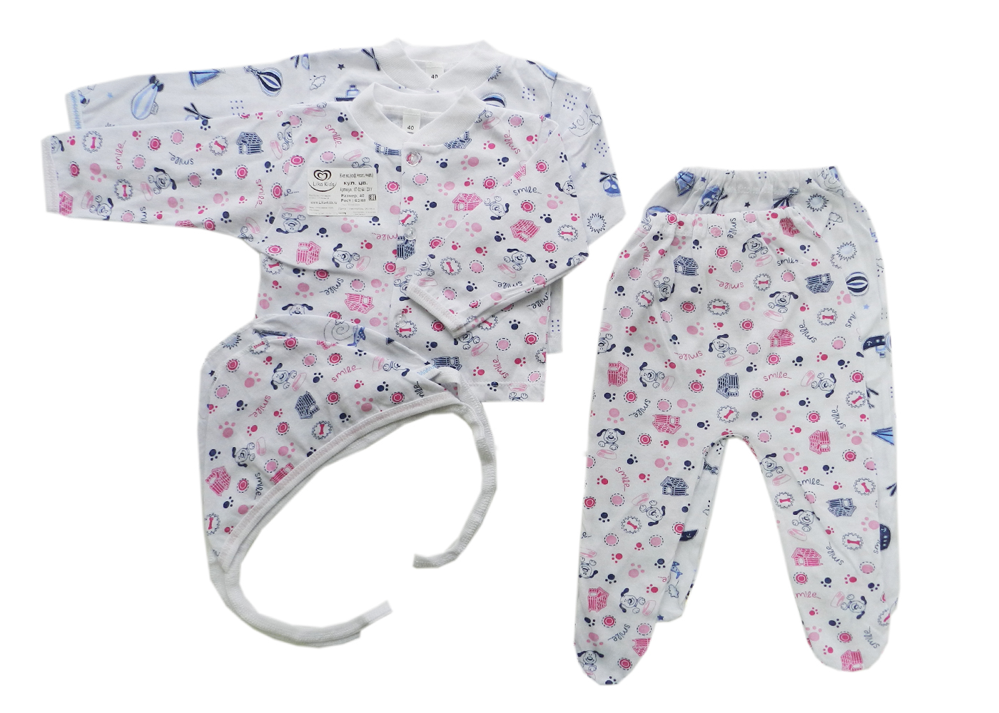 качественная одежда 070264/23 у комплект ясельный кулир