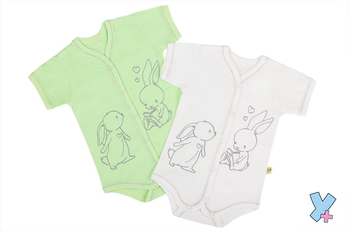 017/2кп Боди на кнопках короткий рукав (кулир, печать)