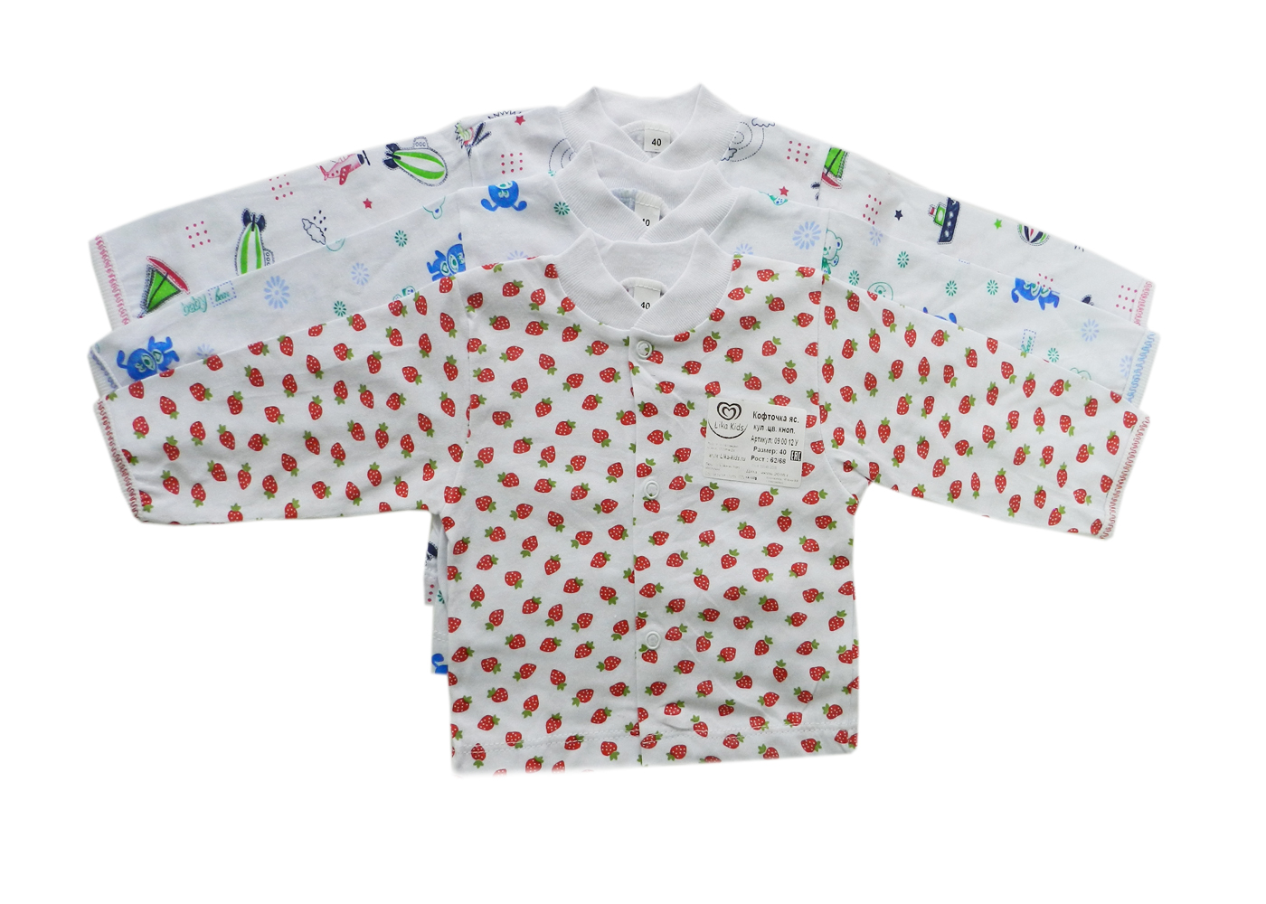 качественная одежда 090012 у кофточка ясельная кулир кнопка