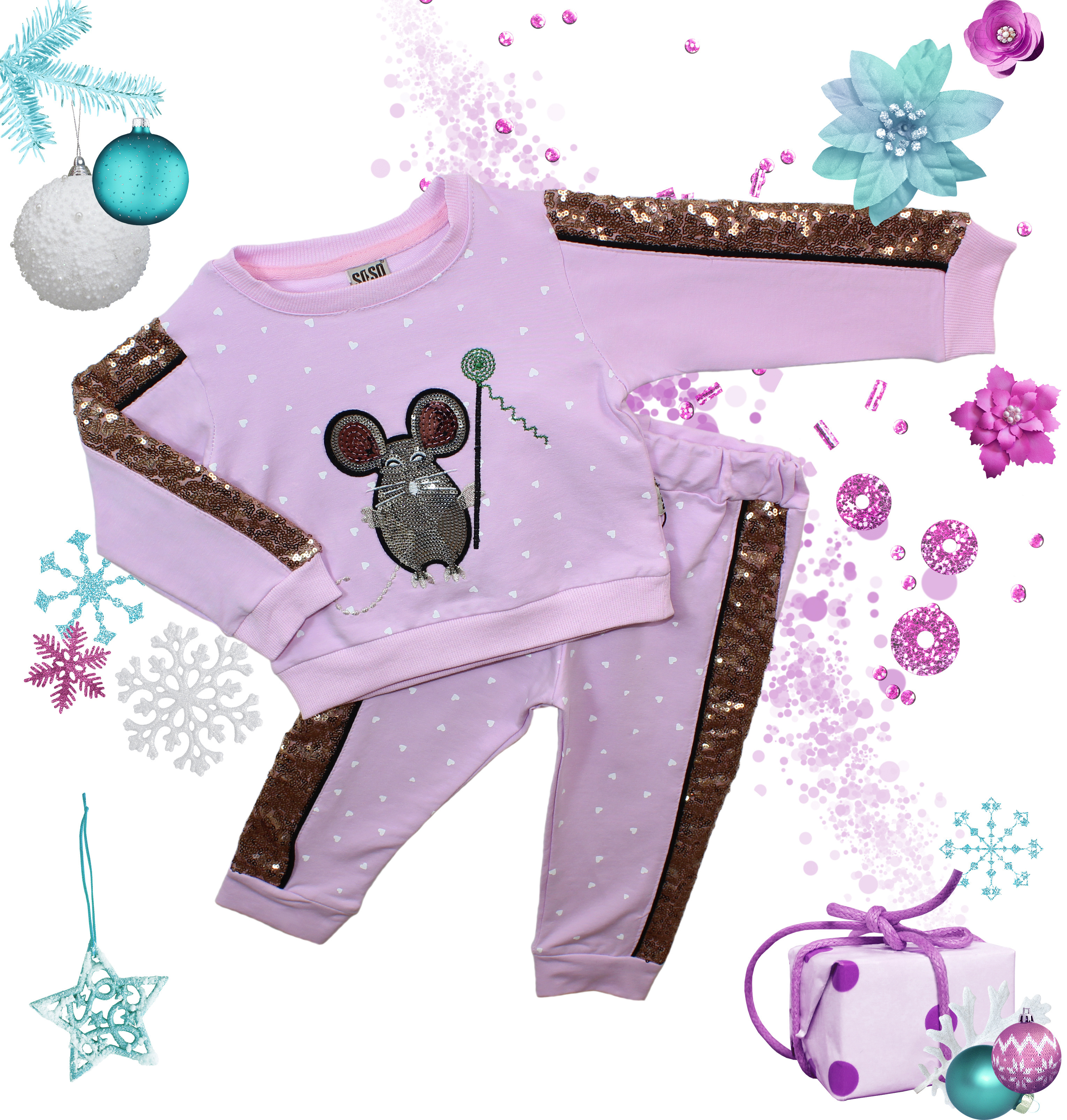 модная детская одежда 607 костюм для девочки