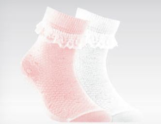 7с-11СП Носки детские с кружевной лентой