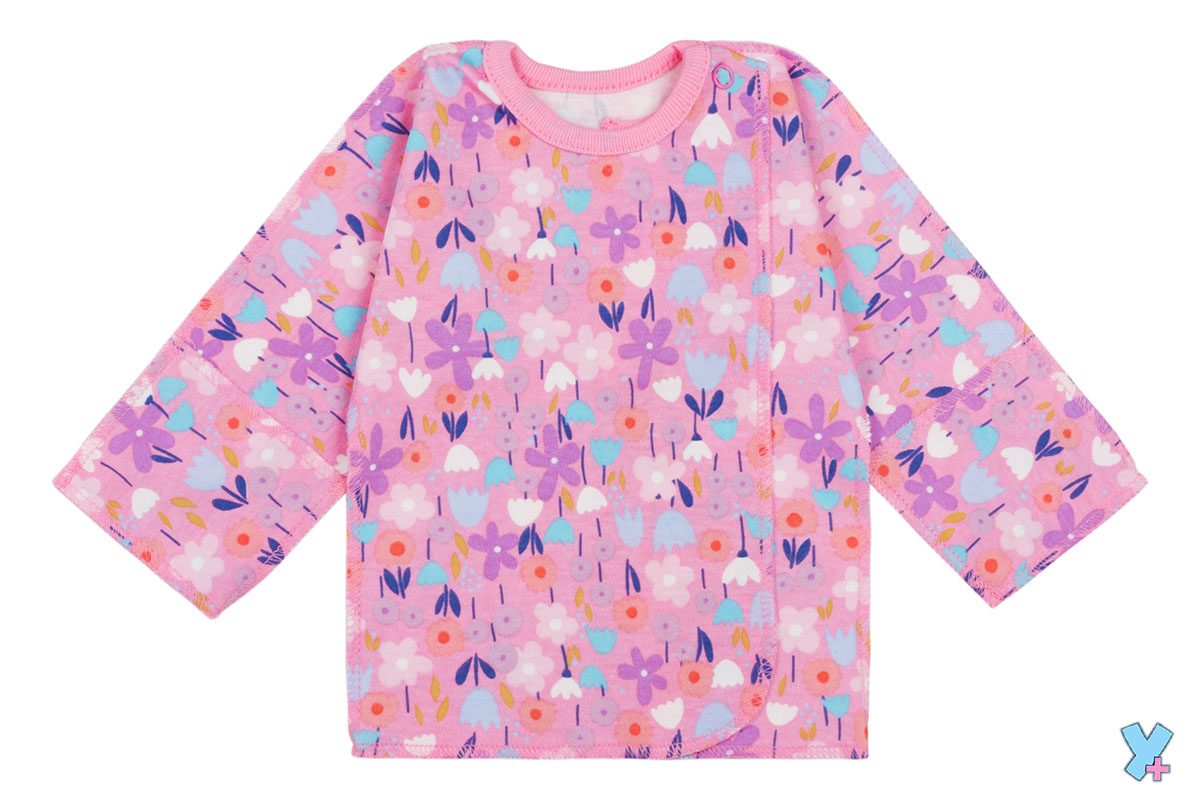 003 Распашонка на кнопке (интерлок) купить + умка +	