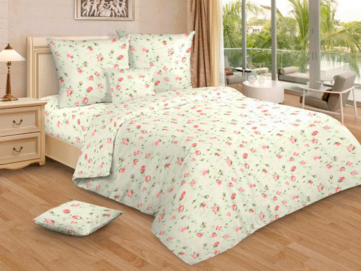 качественный кпб бязь 2 сп с европростыней ночь нежна