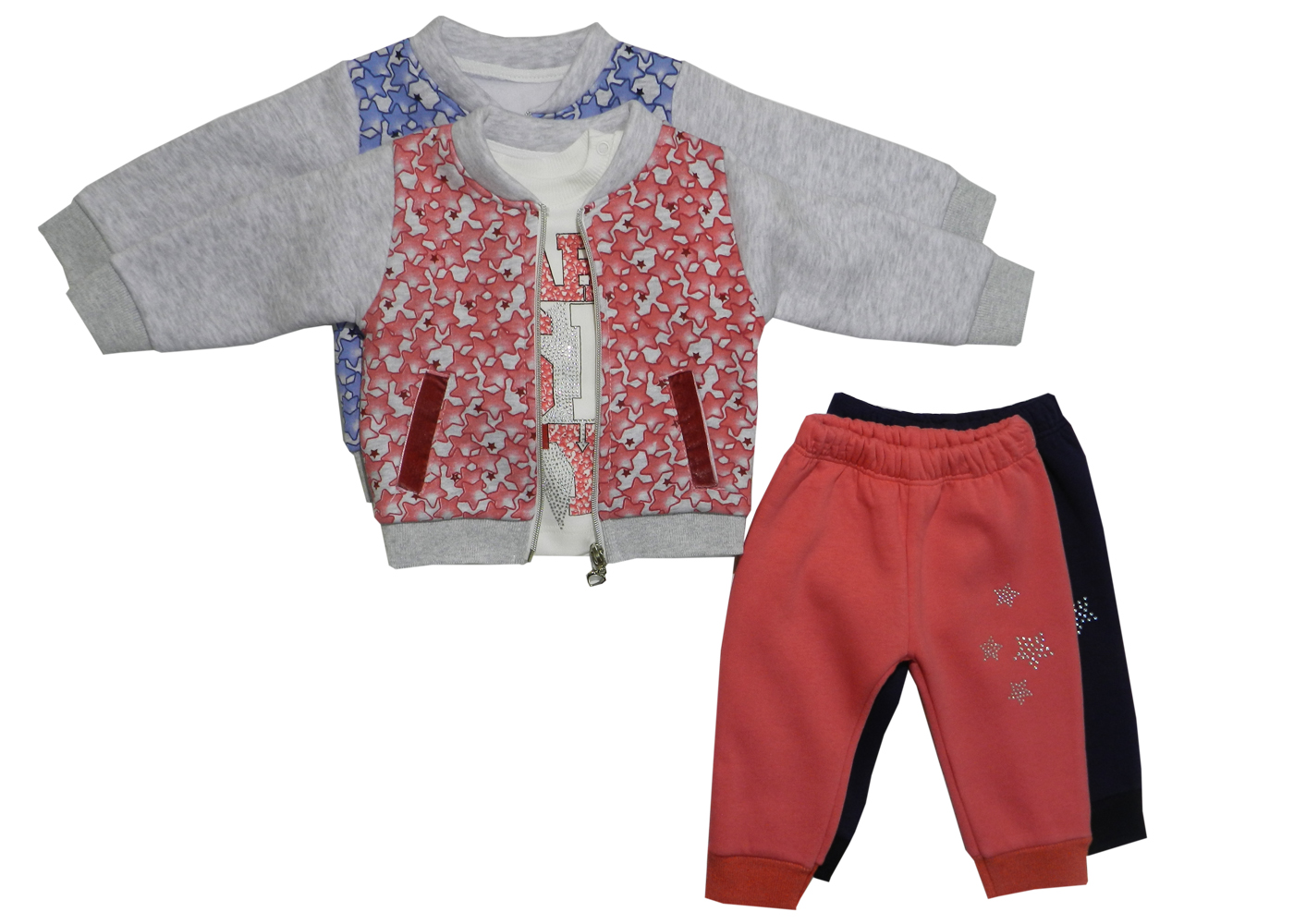 модная детская одежда 830/1 костюм тройка для девочки