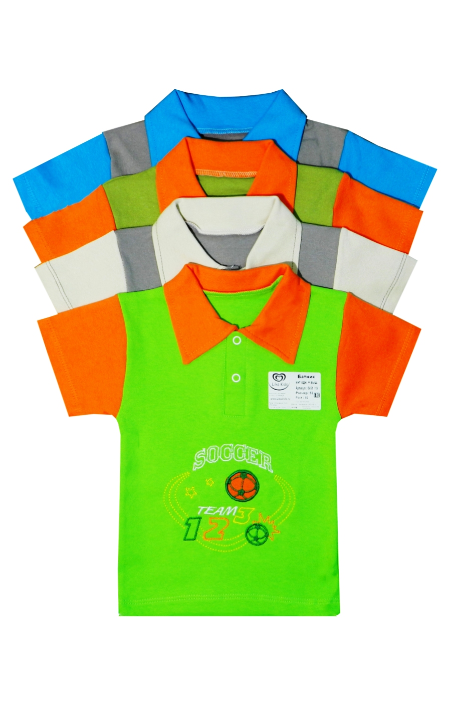 качественная одежда 0451/1 у батник интерлок с вышивкой