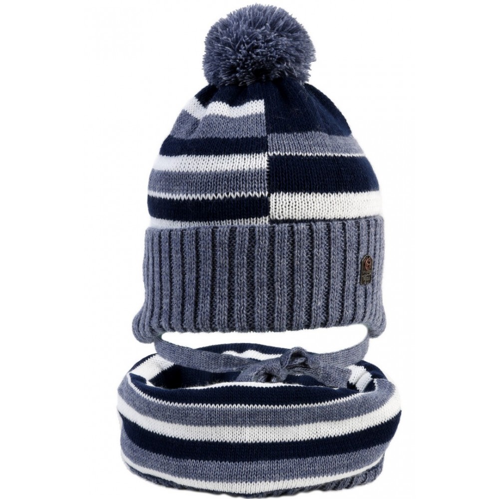 19047DSH Шапка+снуд для мальчика