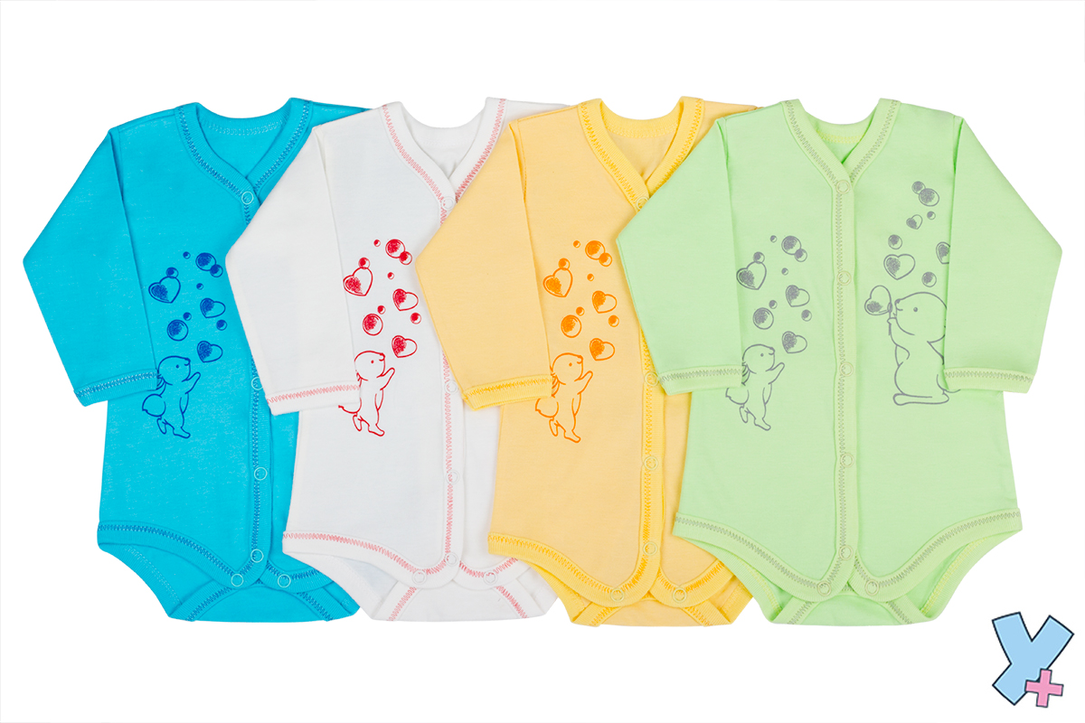 017/2п Боди на кнопках длин. рукав (кулир, печать)