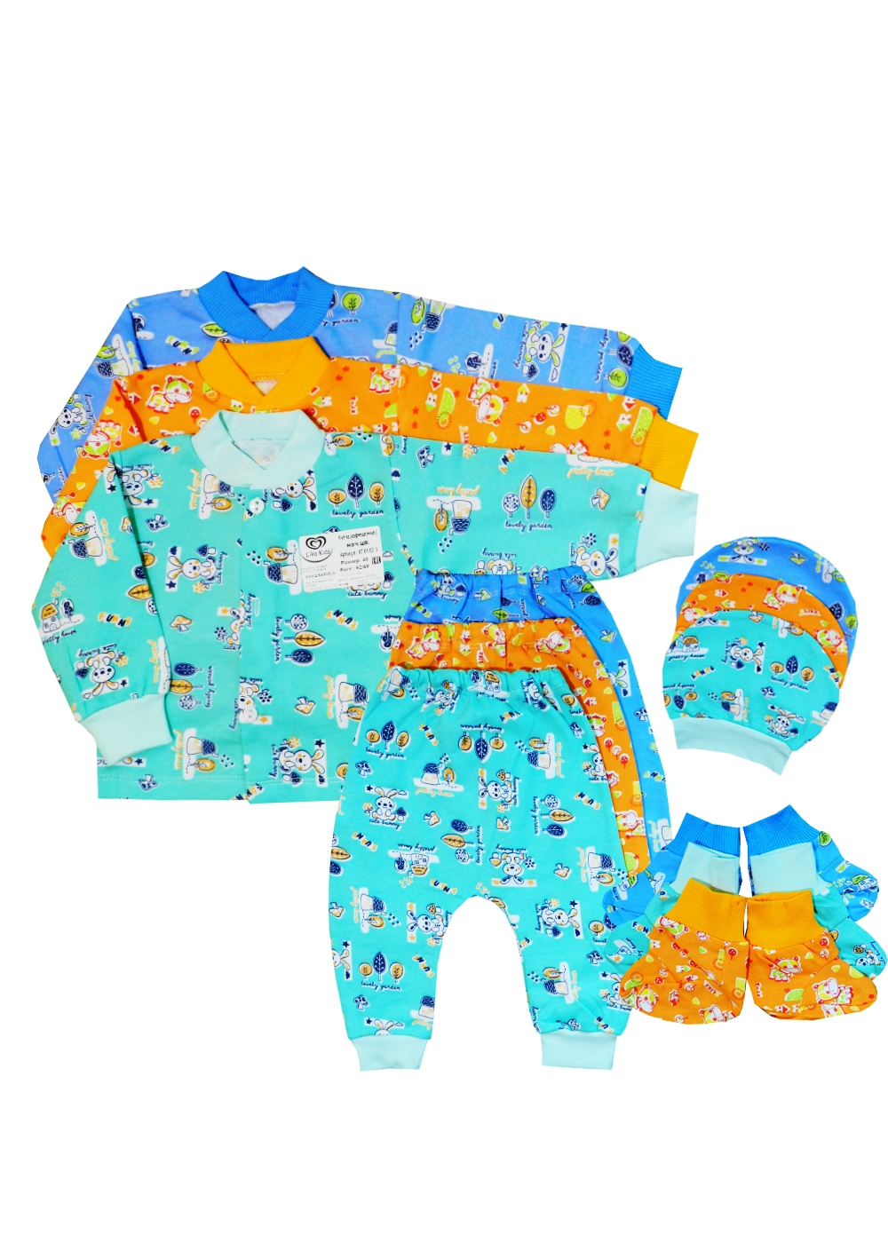 качественная одежда 070102 у комплект ясельный начес 4 предмета