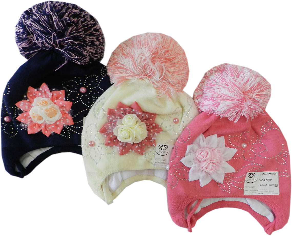 0007/1 Азалия хлопок шапка детская