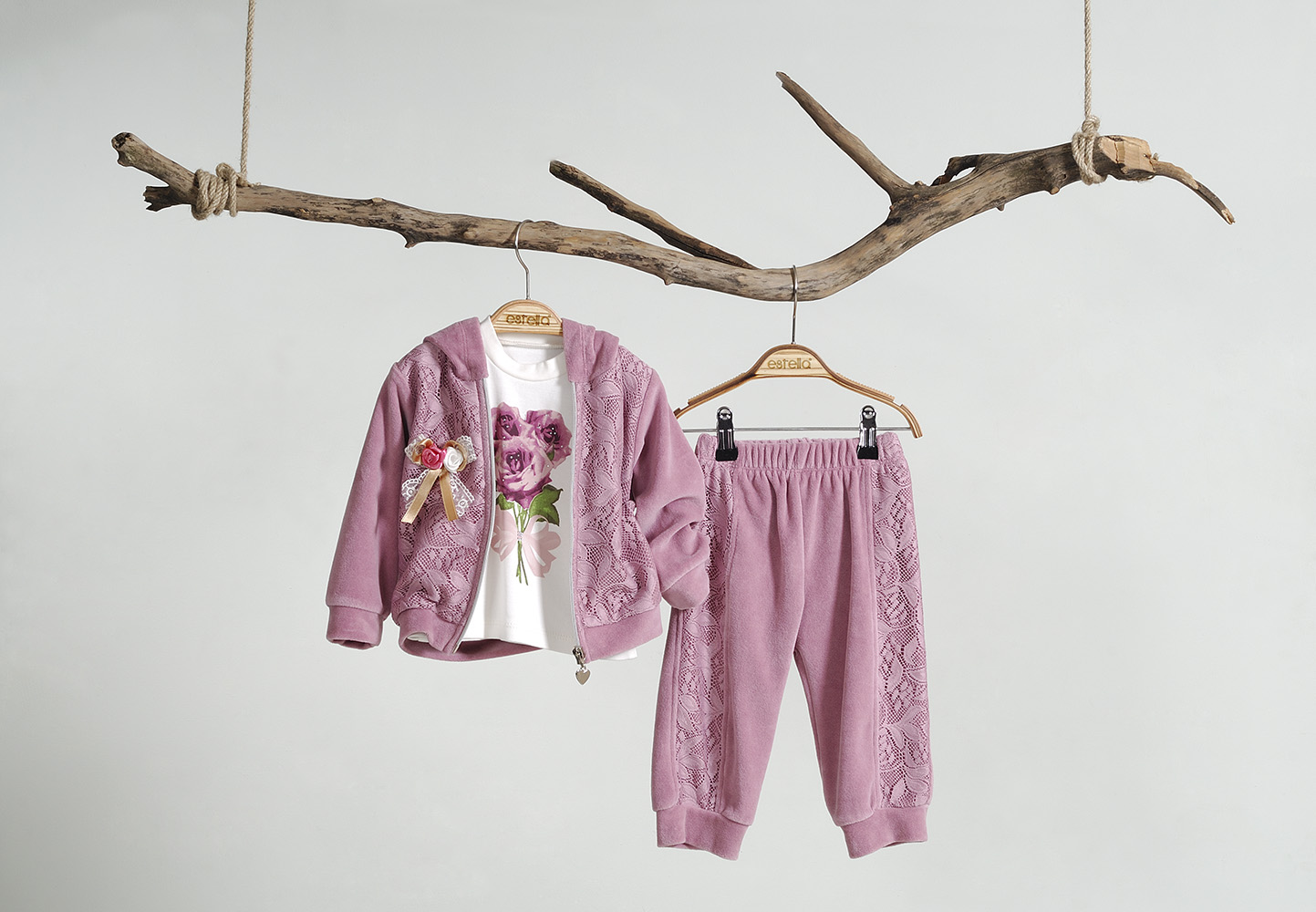 модная детская одежда 418 костюм тройка для девочки