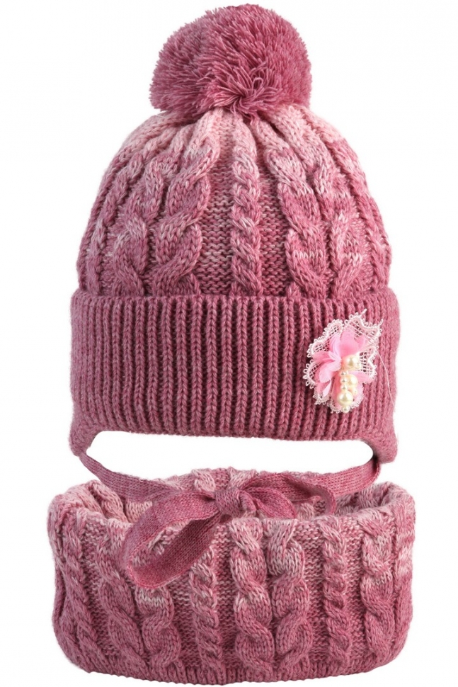 19065 Шапка детская + снуд