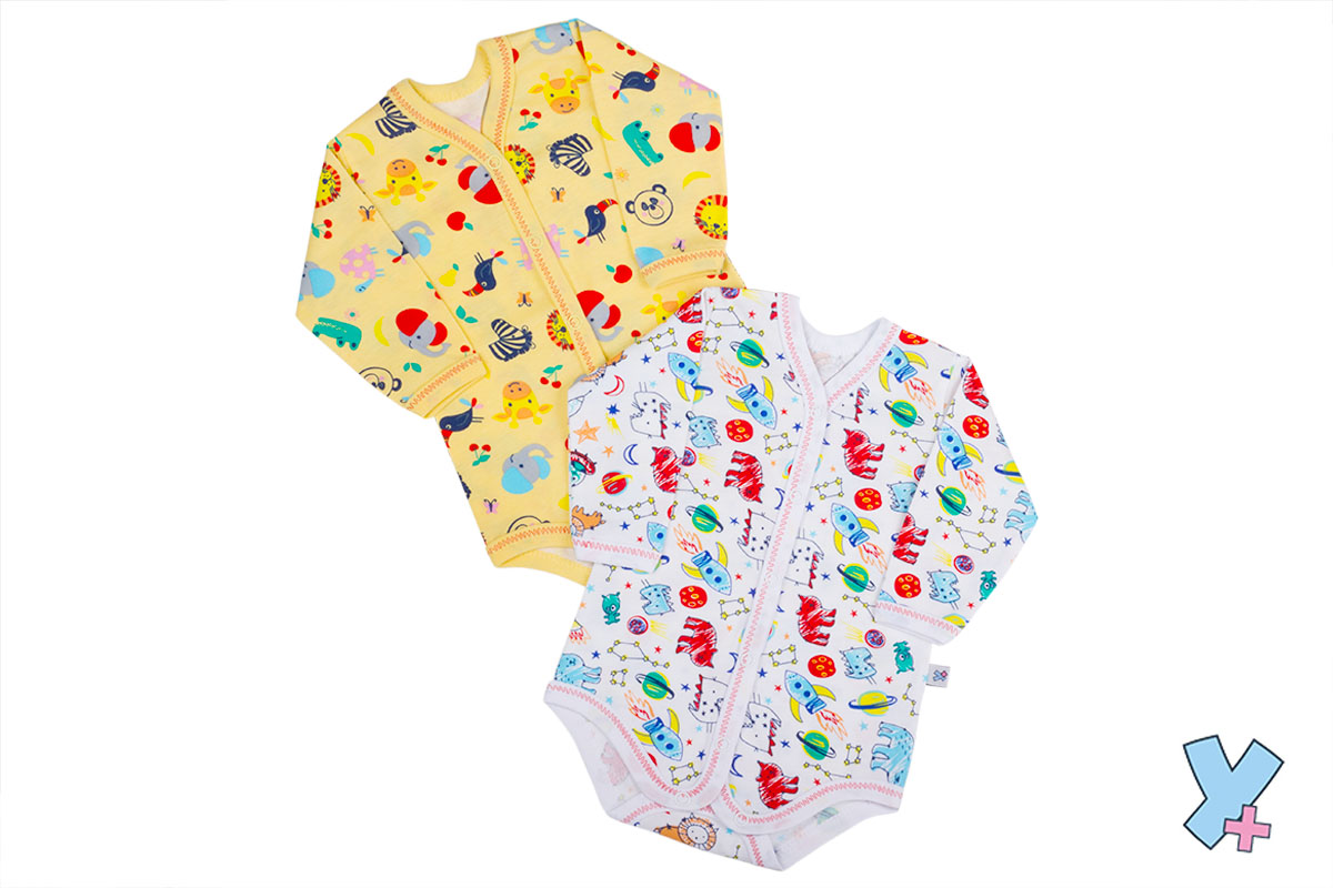 017/2 Боди на кнопках длинный рукав (кулир)