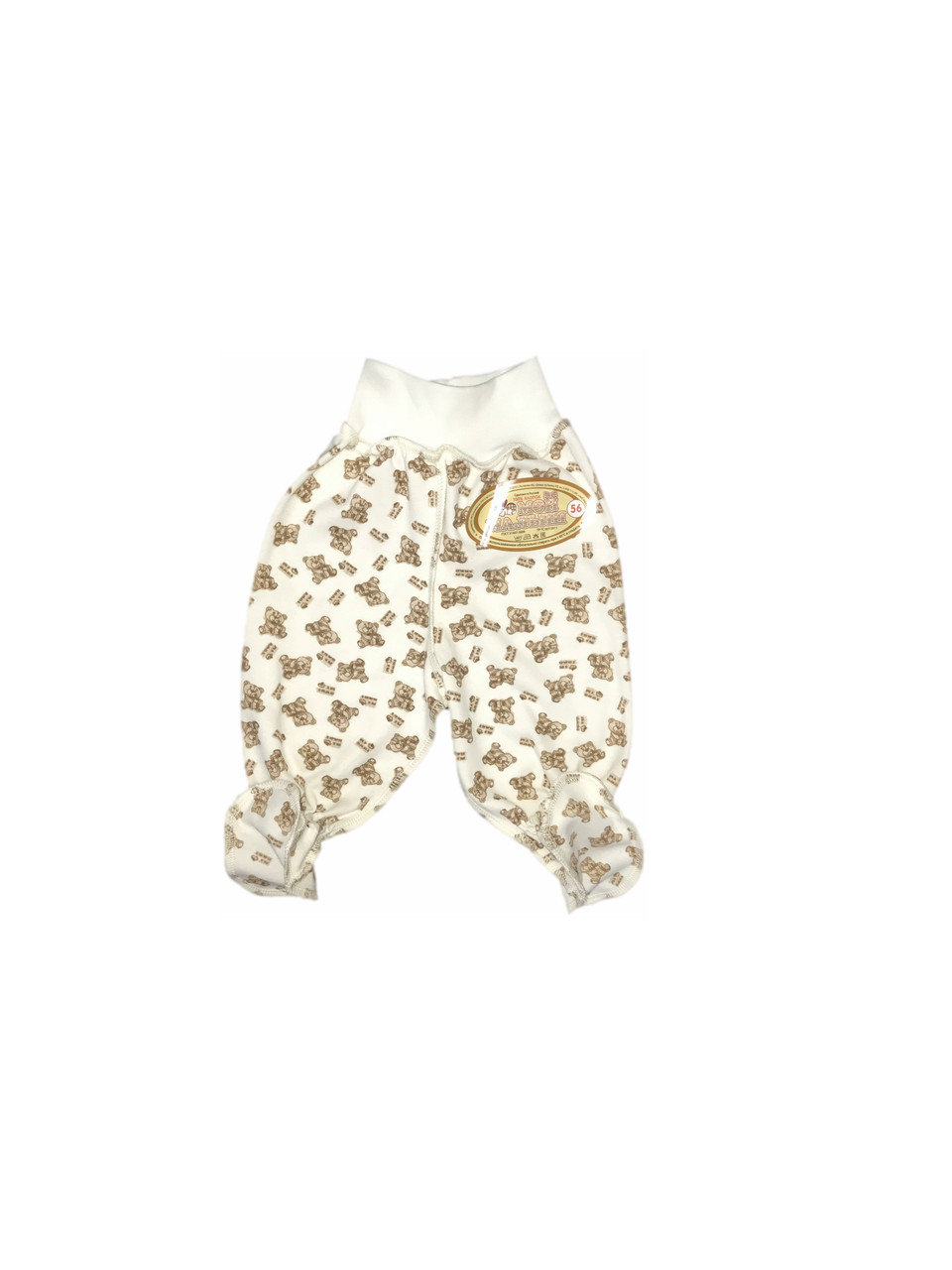 18652 Ползунки евро Мишка с подарком интерлок