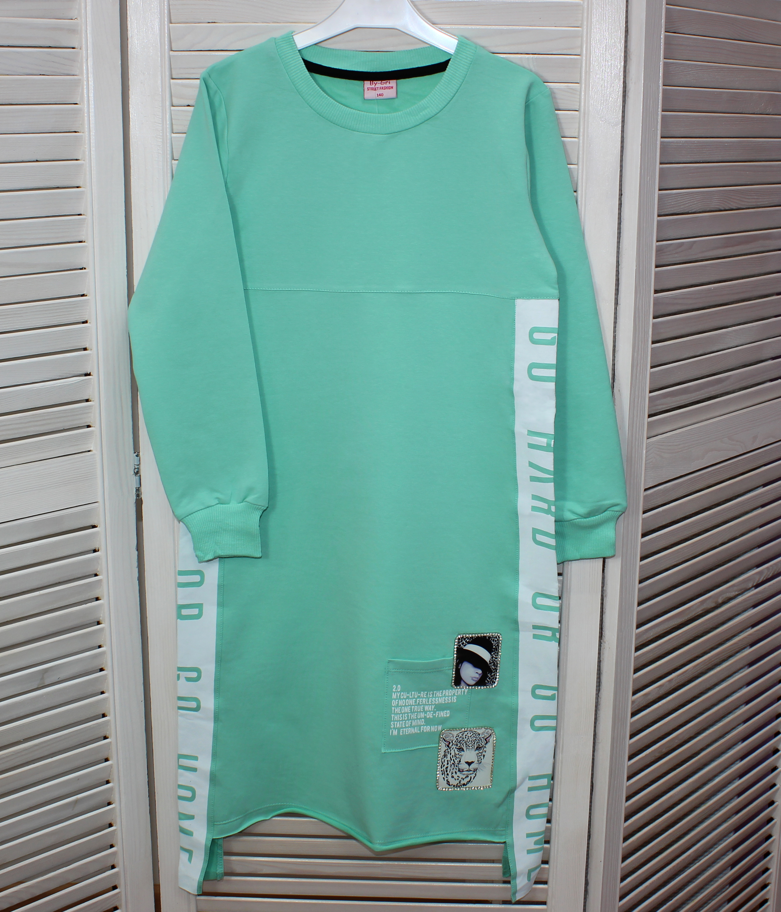 модная детская одежда 19410 платье для девочки