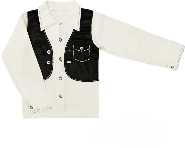 качественная одежда 210405 у рубашка детская интерлок с вышивкой