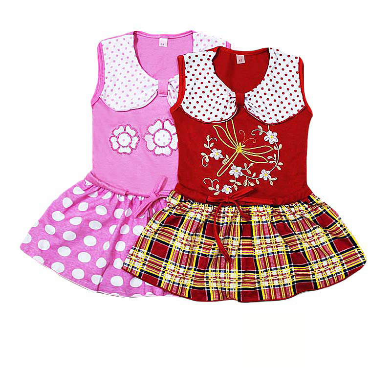 0328 У Платье кулир с вышивкой