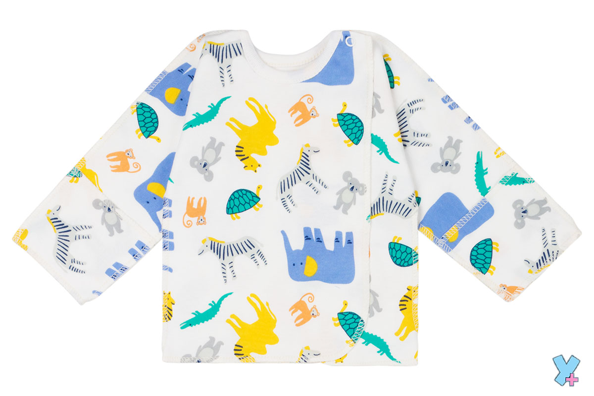 003 Распашонка на кнопке (интерлок) купить + умка +	