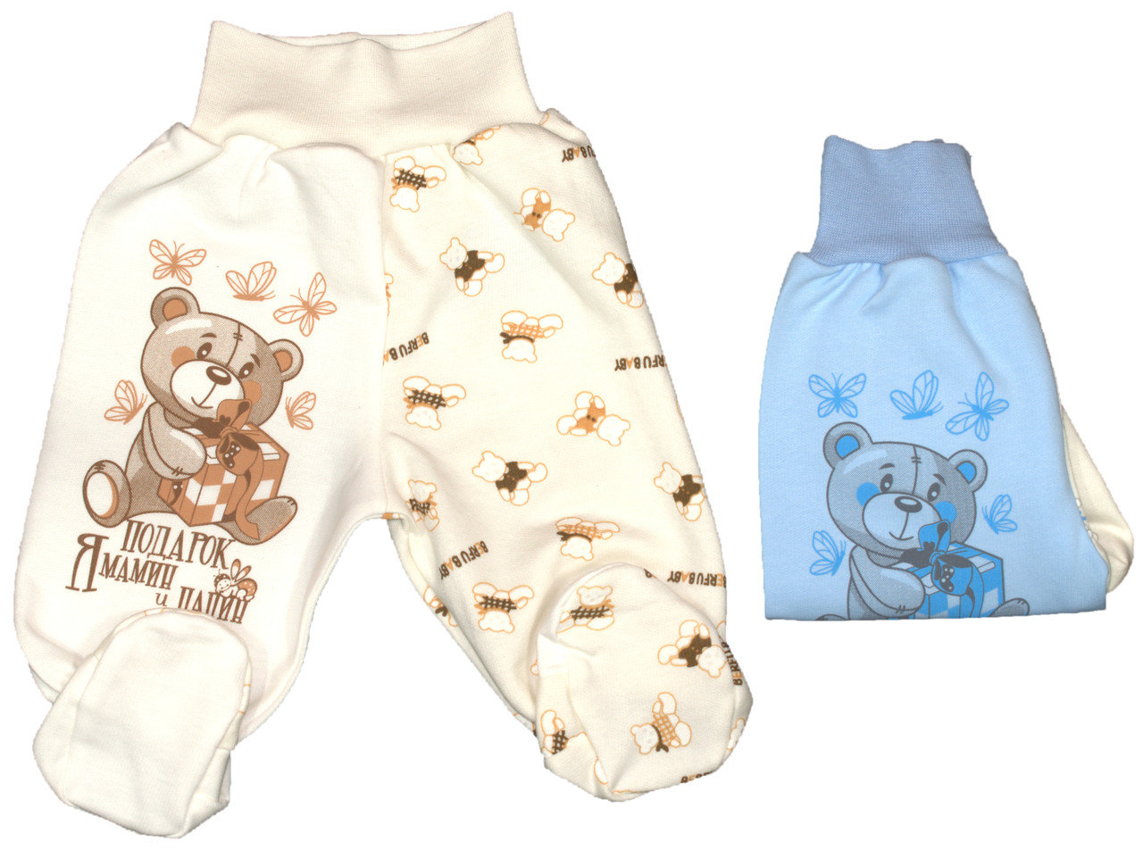 11066 Ползунки евро Выпуклые мишки футер