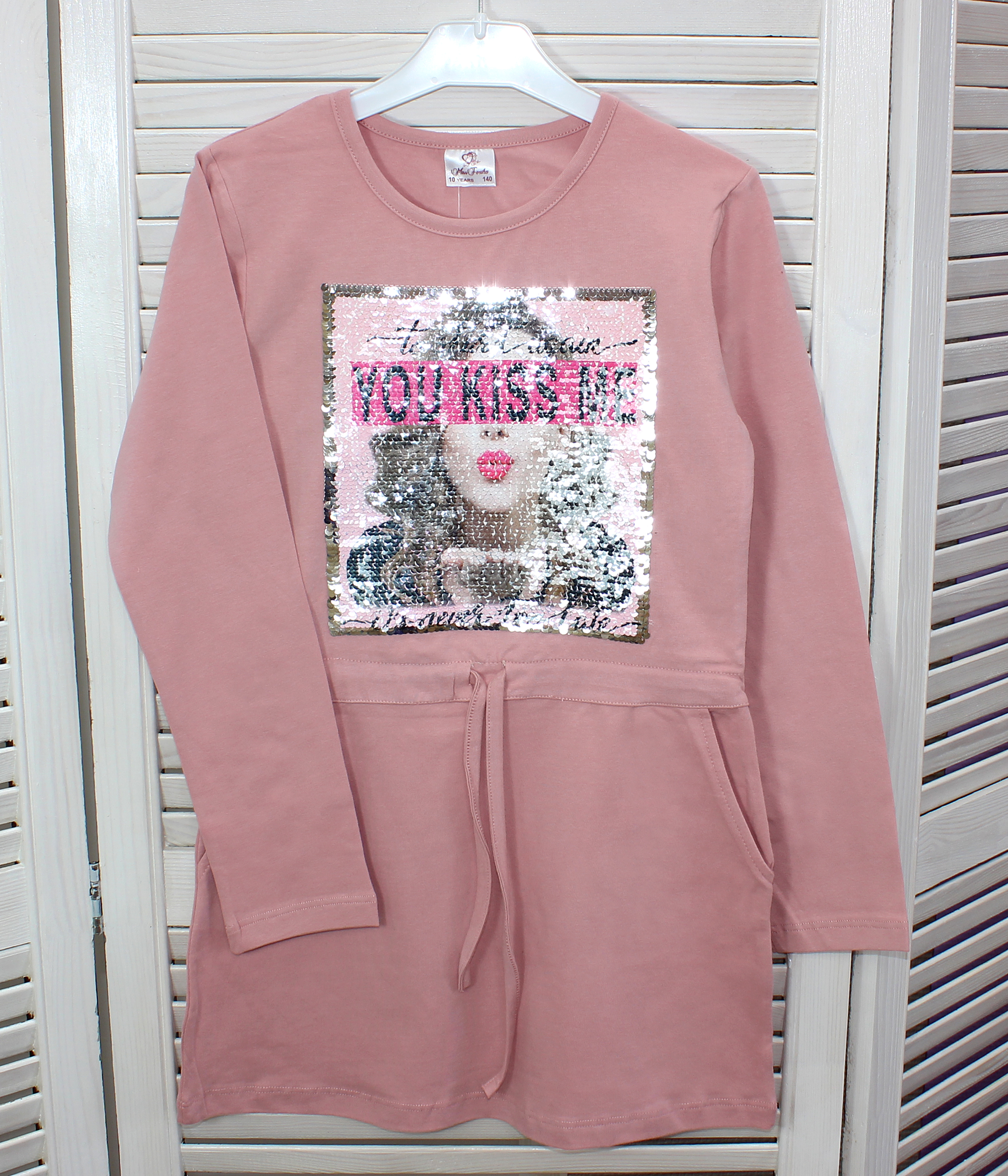 модная детская одежда 438 платье для девочки