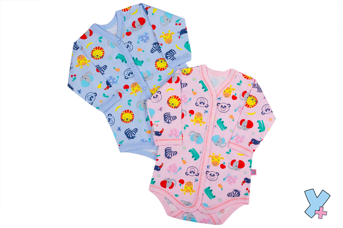 017/2 Боди на кнопках длинный рукав (кулир)