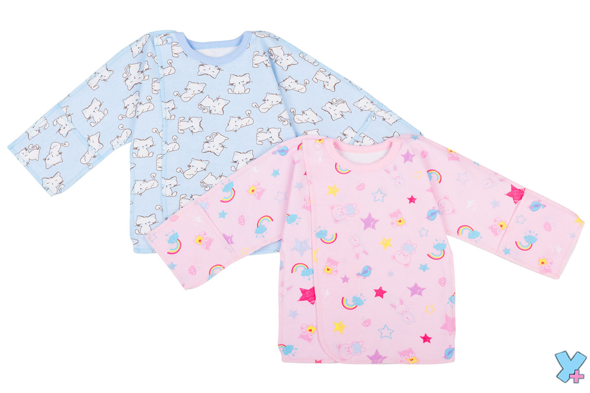 003 Распашонка на кнопке (интерлок) купить + умка +	