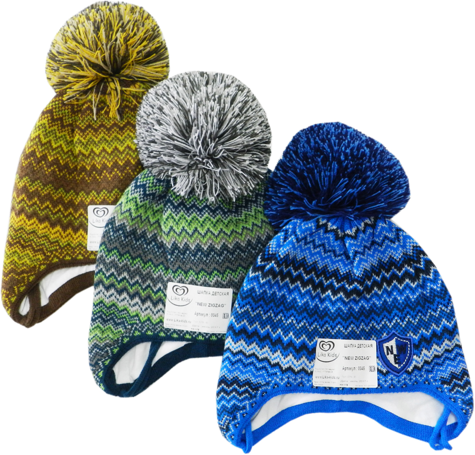 0045 New zigzag шапка детская хлопок
