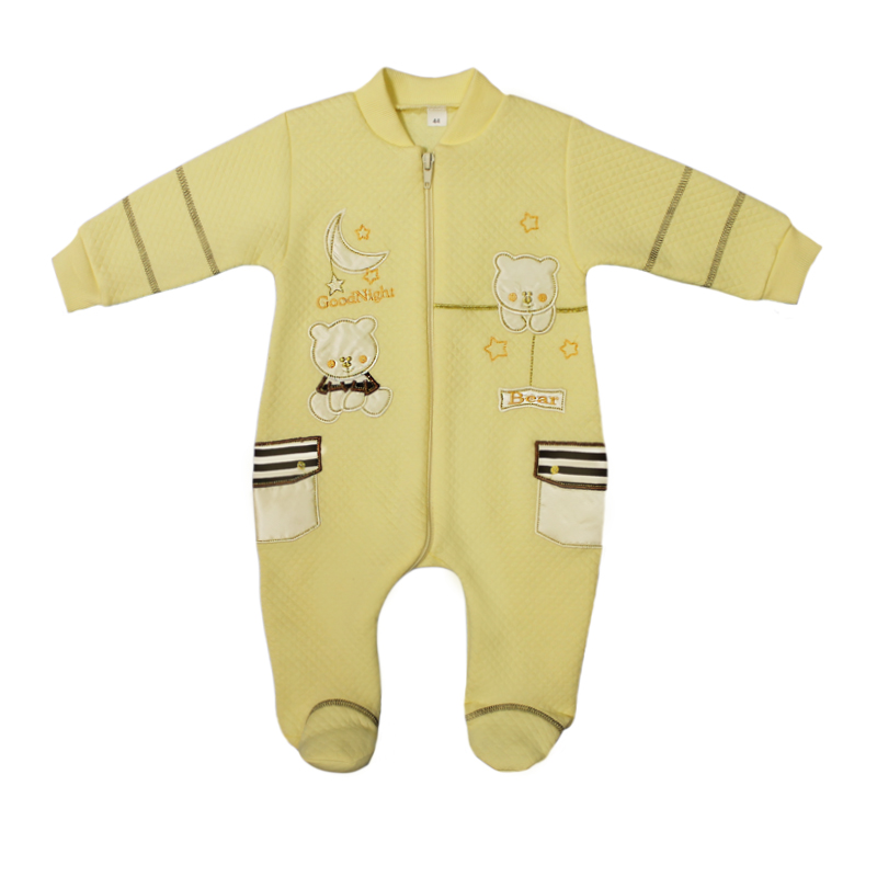 качественная одежда 060043 у комбинезон капитон с вышивкой