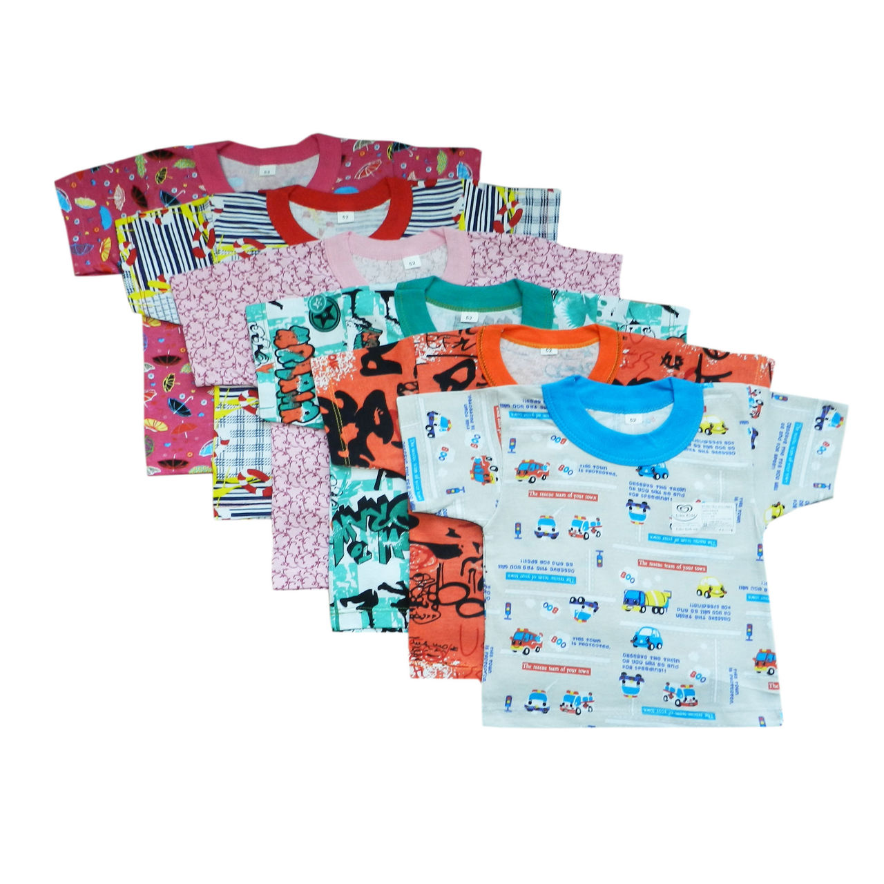 Футболка детская цветная кулирка 