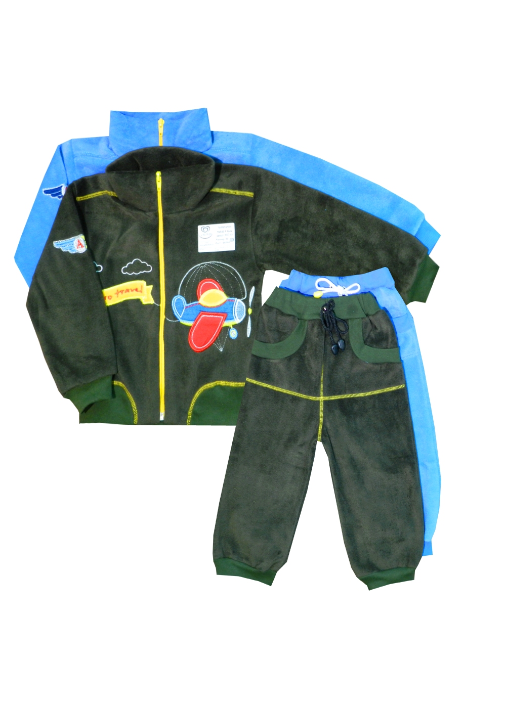 качественная одежда 080710 у комплект детский полар с вышивкой