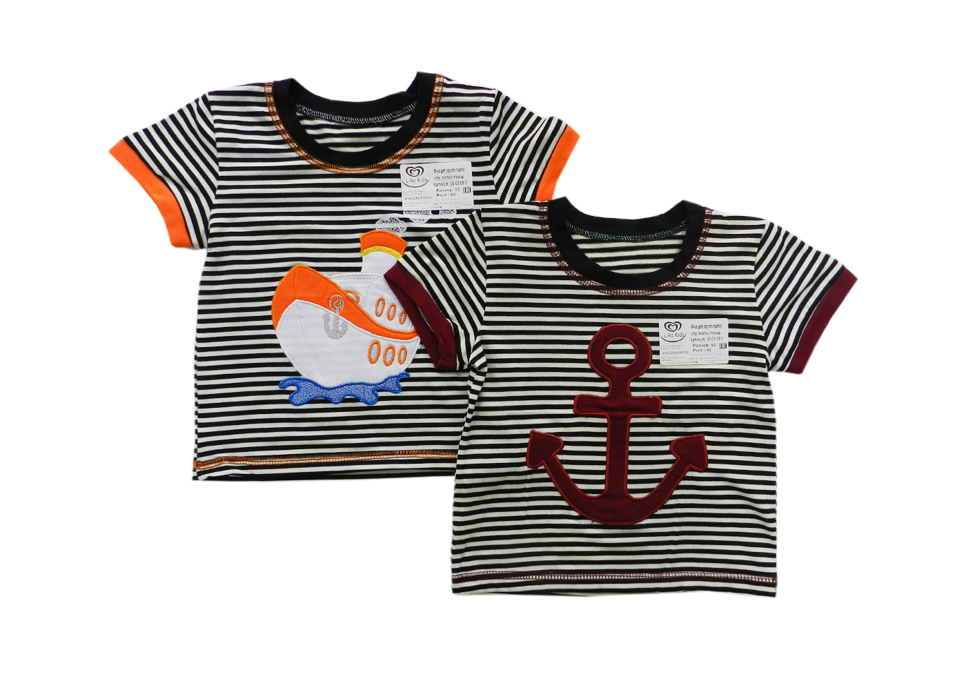 260308 У Футболка детская стрейч с вышивкой