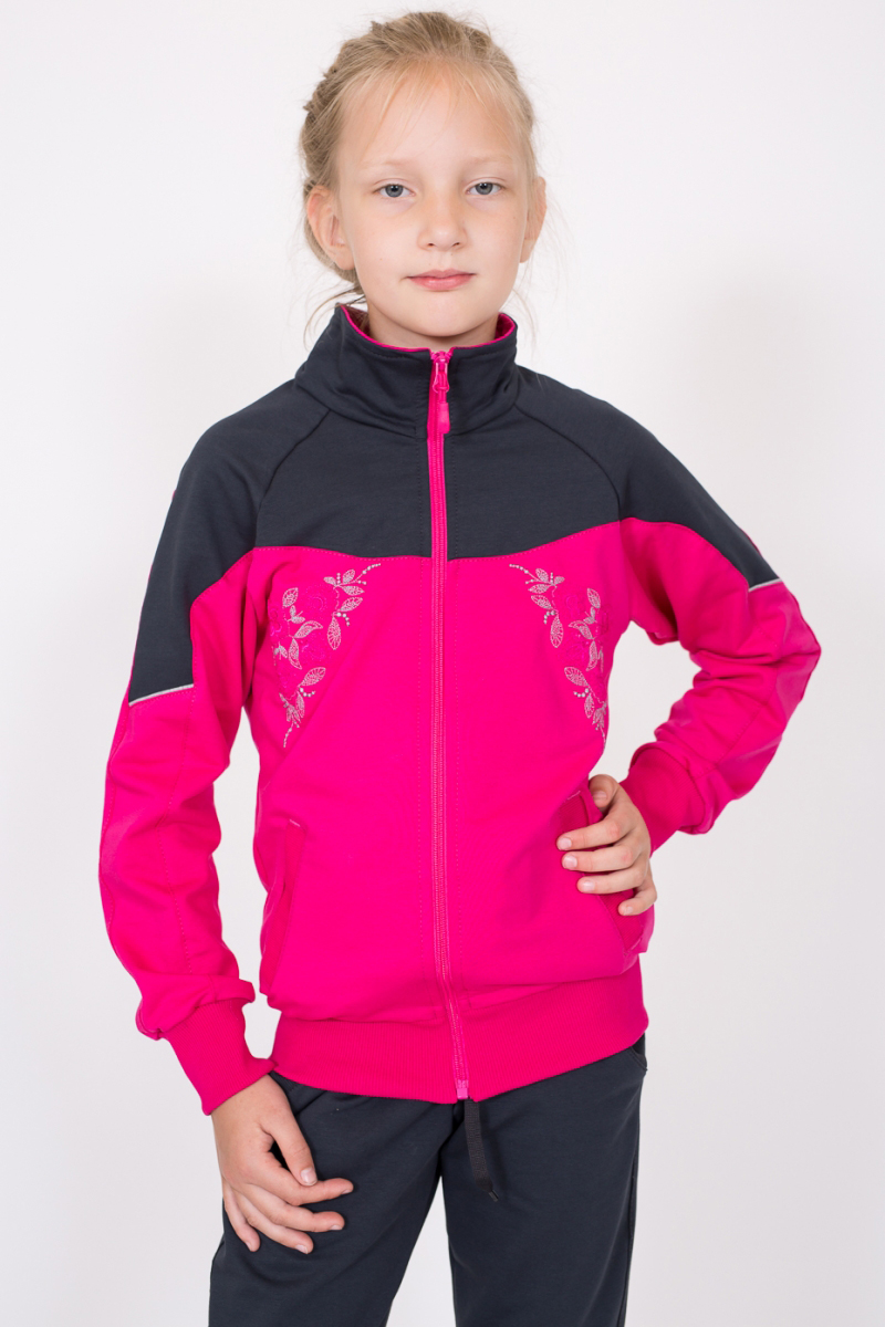 модная детская одежда 1219 т костюм для девочки трикотажный