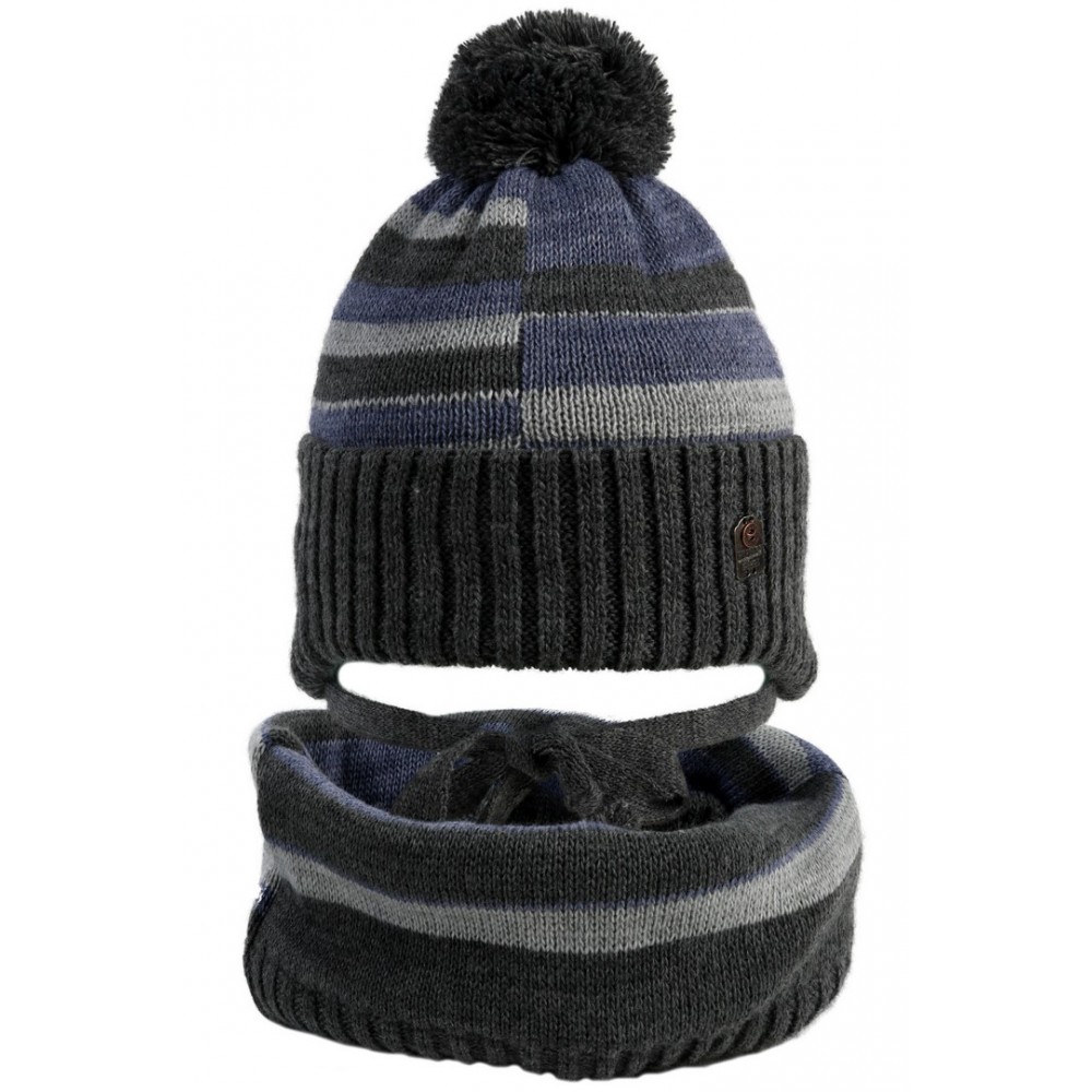 19047DSH Шапка+снуд для мальчика