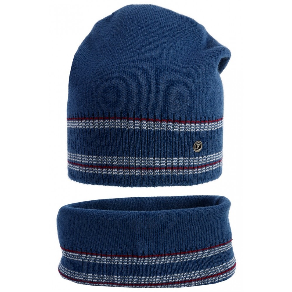 19019AMI Шапка+снуд для мальчика